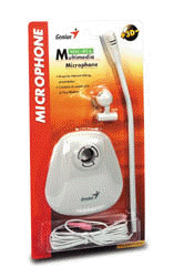 GENIUS mikrofon MIC-01A stolní na noze bílý (white)