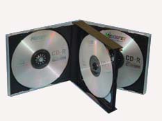 CD BOX JEWEL na 4x CD/DVD, černý