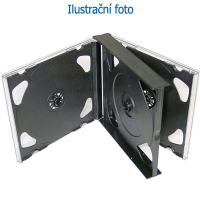 CD BOX JEWEL na 6x CD/DVD, černý