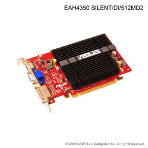 ASUS vga EAH4350 SILENT/DI/512MD2 (PCI, 512MB, 64bit, DVI+HDMI/HDTV, pasiv)