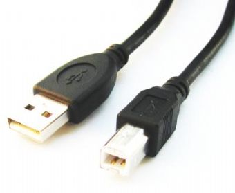 Kabel USB A-B 5.0m 2.0 USB2-AMBM15 PREMIUM HQ BLACK GEMBIRD - AGEMcz
