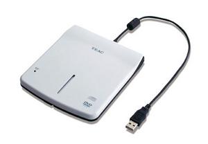 TEAC DVD-ROM PU-DVR10 white SLIM external USB (8xDVD±R, 24xCD, napajení z USB) bílá