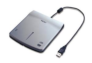 TEAC DVD-ROM PU-DVR10 silver SLIM external USB (8xDVD±R, 24xCD, napajení z USB) stříbrná