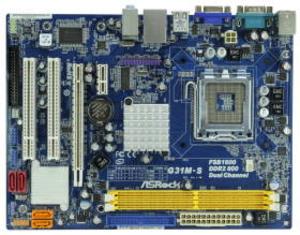 ASROCK MB G31M-S R2.0 (775 fsb1600, intel, DDR2, VGA, PCIE SATA2+IDE, 5.1, LAN100, mATX)