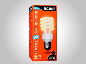 ACME 23W E27 SPIRAL kompaktní úsporná zářivka 8000hodin (23W=115W)