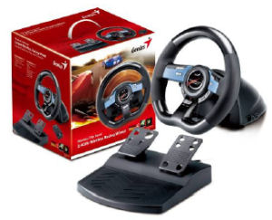 GENIUS volant Trio Racer Wireless 2,4G, pro PC/PS2-3+pedály,vibrační