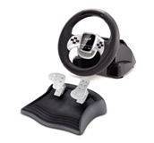 GENIUS volant TwinWheel FXE, Vibration, leather wheel, volant + pedály, PC/PS3