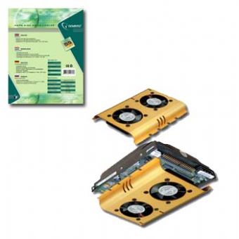 GEMBIRD HDD chladič HD-A4, 2x ventilátor, hliníkové šasi, ELOX