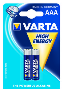 VARTA 2pack HighEnergy AAA/LR03 1220mAh baterie (cena za 1x2pack, 5let, -10-+50oC)