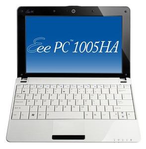 ASUS NB EeePC 1005HA-WHI021S WHITE 10" WSVGA, iATOM 270, 1GB, 250GB, 802n, BT, Cam, Win7 Starter / b