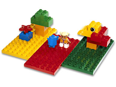 LEGO Duplo - Creative building - Červená, zelená a žlutá podložka na stavění 2198