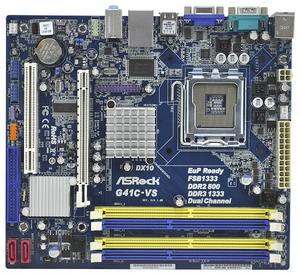ASROCK MB G41C-VS (775, intel, DDR3+DDR2, VGA, PCIE SATA2+IDE, 5.1, LAN, mATX)