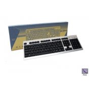 GEMBIRD klávesnice KB-7400-CZ PS/2 CZ/US silver/black
