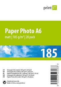 PRINT IT Paper Photo A6 Mate (148x105mm), 185g/m2, (20pack)
