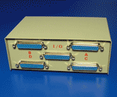 LPT switch, 4:1 (5x FD25), manuální (Přepínač dat)