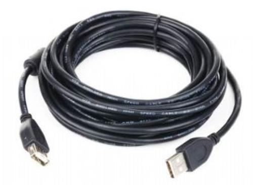 Kabel USB A-A 3.0m 2.0 prodlužovací s ferity PREMIUM HQ černý USB2-AMAF-10 GEMBIRD - AGEMcz