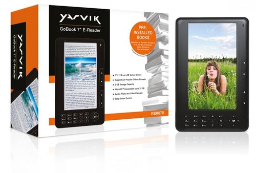 Detail produktu - SWEEX Yarvik EBR070 GoBook 7" E-Reader, LCD barevn�, USB 2.0, baterie 2000mAh, v�dr� 48hod, �te�ka e-knih