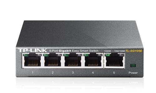 TP-LINK TL-SG105E GBit managed switch, 5x 10/100/1000Mbps 5port, steel case, Green power - AGEMcz