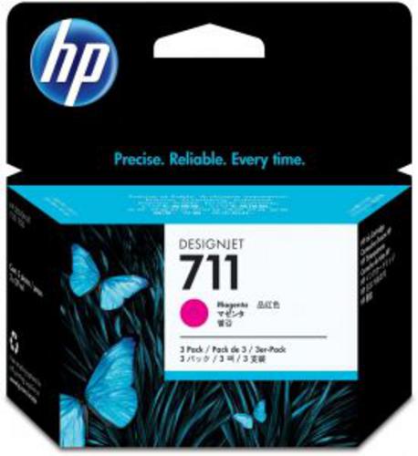 HP CZ135A = 3pack CZ131A náplň č.711 purpurová (3x 29ml) (magenta, pro DesignJet T120, T130, T520)