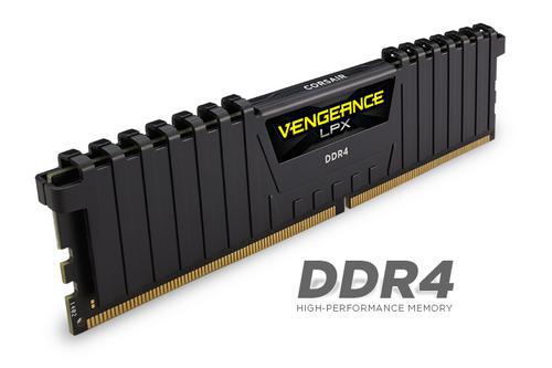 CORSAIR 32GB=2x16GB DDR4 2400MHz VENGEANCE LPX BLACK PC4-19200 CL16-16-16-39 1.2V XMP2.0 (32GB=kit 2ks 16GB s chladičem