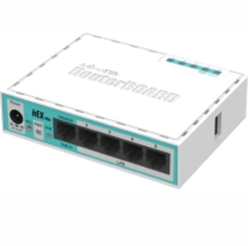 MIKROTIK RouterBOARD RB750r2, hEX lite, ROS L4, 5xLAN, montážní krabice, napájecí adaptér - AGEMcz
