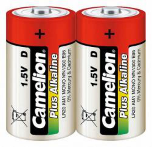 CAMELION 2ks baterie PLUS ALKALINE MONO/D/LR20 blistr