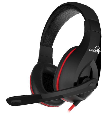 GENIUS sluchátka s mikrofonem HS-G560 GX Gaming, black-red, 3,5