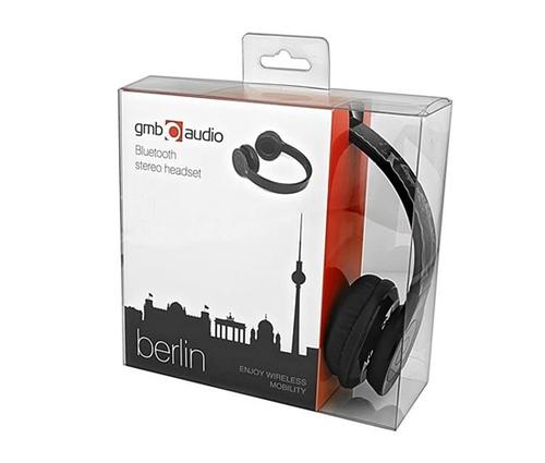 GEMBIRD sluchátka BHP-BER-BK BERLIN Bluetooth stereo headset, vestavěný mikrofon černá - AGEMcz