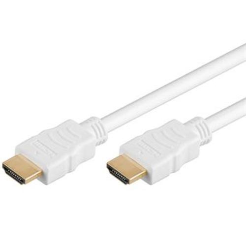 KABEL propojovací HDMI M - HDMI M, 3.0m, dual shielded+ethernet, standard 1.4 BÍLÝ HQ