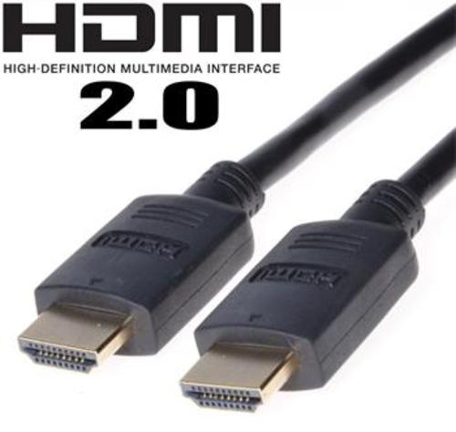 KABEL propojovací HDMI M - HDMI M, 2.0m, dual shielded+ethernet, standard 2.0 HQ, zlacené konektory