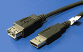 KABEL USB A-A prodlužovací 1.0m 3.0 5Gb/s - černý High Quality