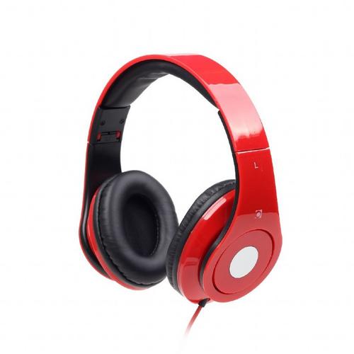 GEMBIRD sluchátka MHS-DTW-R Stereo headset, "Detroit", red - AGEMcz