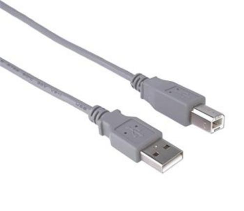KABEL USB A-B 2.0m 2.0 480Mb/s - šedý High Quality