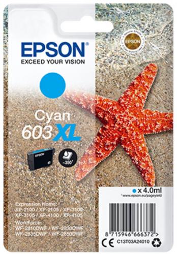 EPSON originální náplň 603XL azurová
