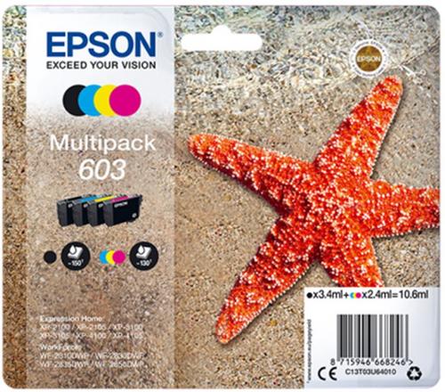 EPSON originální náplň 603 multipack, 4 barvy