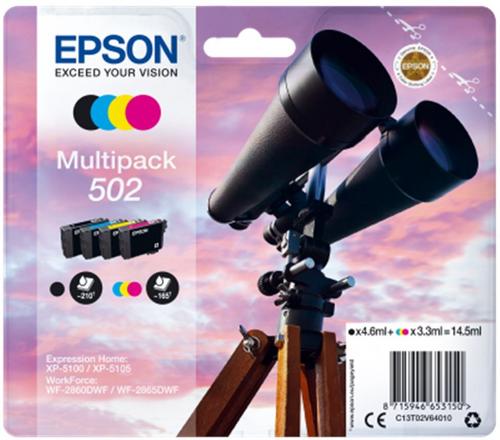 EPSON originální náplň 502 multipack, 4 barvy