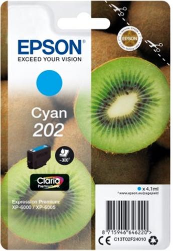 EPSON originální náplň 202 Claria Premium azurová