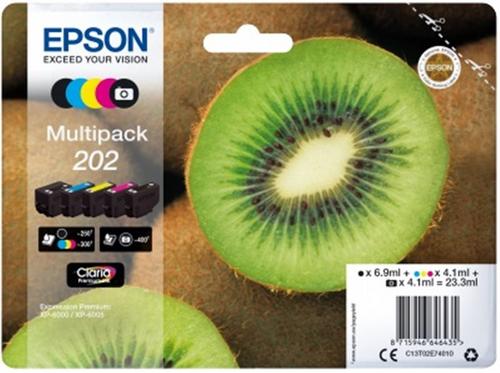 EPSON originální náplň 202 Claria Premium multipack, 5 barev