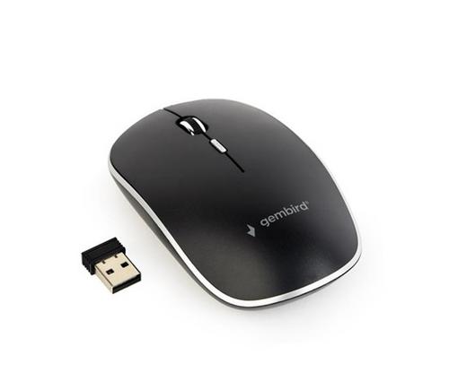 GEMBIRD myš MUSW-4B-01 černá, bezdrátová, USB nano receiver - AGEMcz