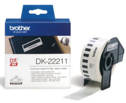 BROTHER DK22211 29mm, originální bílá filmová role 29mm x 15,24m - AGEMcz