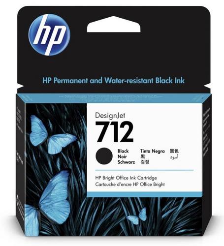 HP 3ED71A náplň č.712 černá velká 80ml (black, pro DesignJet T210, T230, T250)
