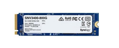 SYNOLOGY SNV3400 NVMe SSD 800GB M.2 2280 NVMe PCIe 3.0 x4 (3100/1000MB/s, 375K/70K IOPs, SSD) - AGEMcz