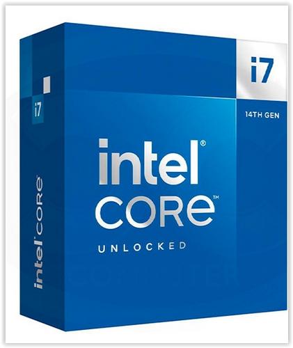 INTEL cpu CORE i7-14700KF socket1700 Raptor Lake BOX 125W/253W 14.generace (bez chladiče, od 2.5GHz do 5.6GHz, 20x jádro, 28x vlákno, 33MB cache, pro DDR4 do 3200, pro DDR5 do 5600)