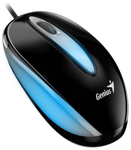 GENIUS myš DX-Mini černá , drátová, optická, 1000DPI, 3 tlačítka, USB, RGB LED, černá - AGEMcz