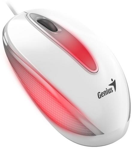 GENIUS myš DX-Mini white , drátová, optická, 1000DPI, 3 tlačítka, USB, RGB LED, white - Novinky AGEMcz