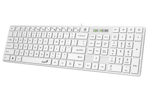 GENIUS klávesnice Slimstar 126 USB CZ+SK bílá - AGEMcz