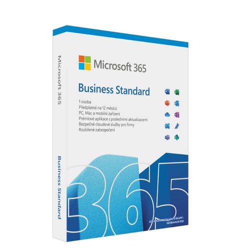 Microsoft 365 Business Standard CZ (1rok) předplatné na 1 rok (Office 365 pro podnikate, česká krabicová verze) bez média
