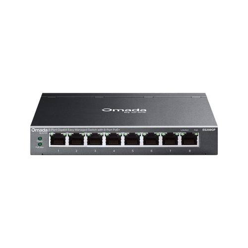 TP-LINK ES208GP Omada 8portový gigabitový Easy Managed switch s 8 porty PoE+ - Novinky AGEMcz