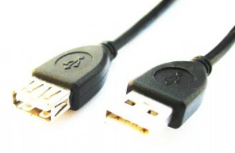 Kabel USB A-A 3.0m 2.0 prodlužovací  PREMIUM HQ BLACK GEMBIRD USB2-AMAF10 