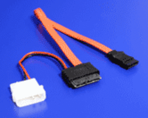 KABEL pro SATA Slim zařízení, SATA(M), SATA data + napájení 5V, 0.3m - AGEMcz